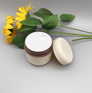 Vente en gros de pots en plastique PP beige à double couche de 100 g, pots à large ouverture, pots cosmétiques vides, pots de reconditionnement, pots pour lotion corporelle - Product Image 4