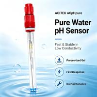 Capteur de pH pour eau pure à faible conductivité, haute stabilité de mesure, membrane en verre, conception de boîtier à faible volume, personnalisable OEM/ODM