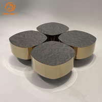 Table basse noire salon table basse lumière luxe post moderne table basse en marbre