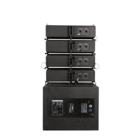 Système de sonorisation actif Accuracy Pro Audio CLA210A avec deux enceintes Line Array de 10 pouces et un caisson de basses de 18 pouces