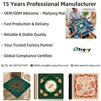 Tapis de Mahjong Américain Personnalisé 32,5 Pouces en Néoprène Antidérapant Lavable et Roulable, Tapis de Table de Luxe Durable, Fabrication OEM DDP USA
