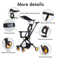 Poussette pour bébé à 4 roues en gros, poussette pour poupée réglable, poussette personnalisée pour bébés