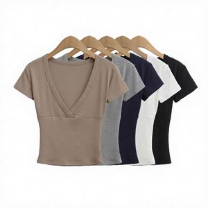 Camiseta de Punto Transpirable con Estampado Animal Estilo Gótico Otoñal, de Manga Larga y Hombros Descubiertos para Mujer - Product Image 2