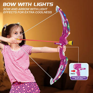 2025 Kinderen Hot Selling Boogschieten Doelwit Spel Speelgoed Indoor Sport 2 in 1 Zachte Kogel Pistool Licht Boog Pijl Speelgoed - Product Image 2