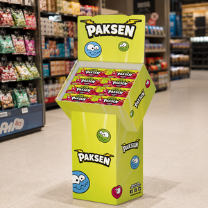 Exhibidor de Piso Corrugado Angulado para Dulces y Golosinas, Fácil de Instalar para Mayor Comodidad y Alimentos de Supermercado - Product Image 1