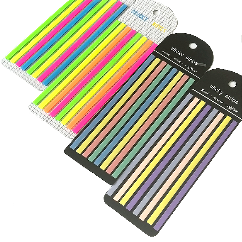 20 шт./упак. тонкая полоска индекс наклейки классификации флуоресцентный Макарон прозрачный блок стикеров для заметок в форме руки счета обратите внимание на сообщение этикетка