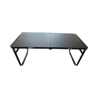 Table pliante en fer léger Portable mobilier moderne extérieur multifonction carré de cuisine en métal Durable une seconde