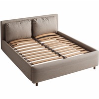 2025 Neuankömmling Custom Bett rahmen Full Size Plattform Holz Doppelbett rahmen King Size Queen gepolsterter Bett rahmen