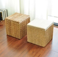 Grand panier en bois recouvert d'herbe de mer avec boîte de rangement en herbe de lafite de qualité supérieure, certifié, vente en gros d'usine