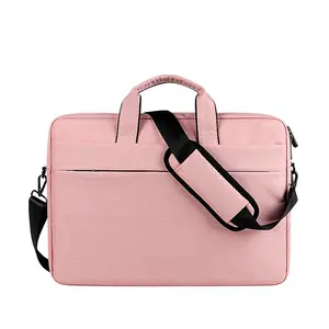 Impermeável escritório zipper 13 14 15.6 polegada oem rosa ombro mensageiro laptop tampa do computador carregando saco de manga para homens mulheres