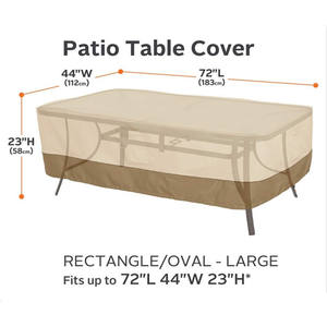 Funda Protectora Impermeable para Muebles de Terraza Rectangular, Fabricada en Tela Oxford para Jardín o Patio - Product Image 5