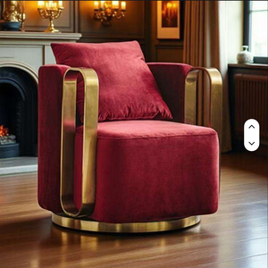 Fauteuil pivotant de luxe moderne et minimaliste pour salon, mobilier d'hôtel et de maison, chaise de loisirs individuelle - Product Image 3