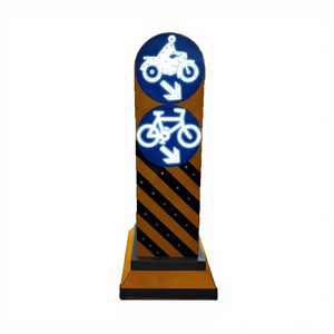 Poteaux de signalisation solaires Chuang An Yue 450x450x1200mm pour voies de circulation non motorisées, sécurité routière - Product Image 2