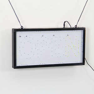 24*48CM telaio in lega di alluminio RGB colore interno segno aperto SMD piastra in alluminio <span class=keywords><strong>LED</strong></span> pubblicità Display per interni Business - Product Image 2