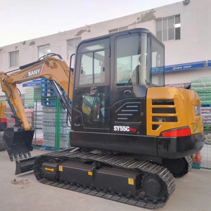 Mini-excavatrice professionnelle sur chenilles Sany SY55C de 5 tonnes, marque chinoise Sany, 90 % neuve, prix bas - Product Image 4