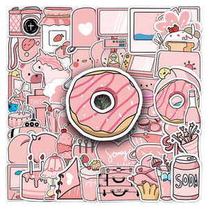 <strong>Preppy</strong> Kawaii Aesthetic Cartoon Pig <strong>Sticker</strong> Pack Pink PVC Waterproof Die Cut Decorations Glitter Vinyl Printed Offset Printing - Product Image 1