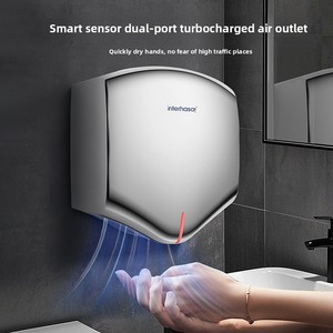 Nuevo <span class=keywords><strong>Secador</strong></span> <span class=keywords><strong>de</strong></span> <span class=keywords><strong>Manos</strong></span> Automático <span class=keywords><strong>de</strong></span> Acero Inoxidable con Sensor <span class=keywords><strong>de</strong></span> Inducción para Uso Comercial en Baños <span class=keywords><strong>de</strong></span> Hotel, Secado Rápido, Protección Contra Salpicaduras, Eléctrico - Product Image 3