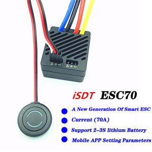 ISDT ESC70 ESC90 WP <span class=keywords><strong>1080</strong></span> 70A 90A étanche <span class=keywords><strong>ESC</strong></span> 2 ~ 3S réglable BEC téléphone contrôle 540/550 moteur brossé pour voiture 1/8 1/10 - Product Image 4