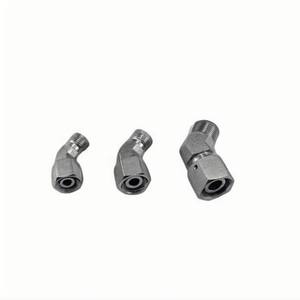 Conexión de Tubo de Acero Inoxidable con Recubrimiento de Zinc, Codo Giratorio de 45 Grados, Accesorios DIN, EO 24 DKO, 1 Pieza - Product Image 3