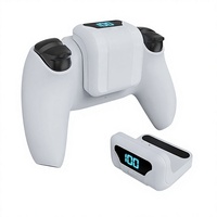 Batterie rechargeable pour manette sans fil PS5, en ABS, avec fonction d'extension de l'autonomie et chargeur externe à clip dorsal pour PS5