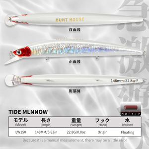 <span class=keywords><strong>Esca</strong></span> Dura da Pesca Minnow 148mm 21g, Galleggiante, Stile Nuoto, 10 Colori, Esche Artificiali Bioniche, Nuovo Arrivo - Product Image 2