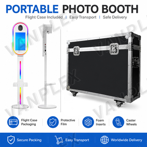 Cabina <span class=keywords><strong>de</strong></span> Fotos Profesional DSLR con Pantalla Táctil <span class=keywords><strong>de</strong></span> 15.6'', PC I5 Integrado, Estructura Metálica y Sombrilla Ovalada para Eventos y Bodas - Product Image 4