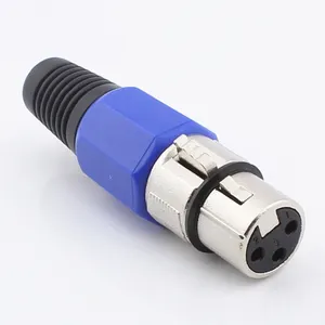 Direct selling blue plastic tail sleeve xlr connector//