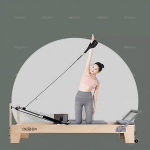 DEREN Pilates Reformer, équipement de Pilates d'usine, reformer en chêne, utilisation à domicile et en studio, <span class=keywords><strong>yoga</strong></span> et Pilates pour femmes, profitez de la vie - Product Image 3