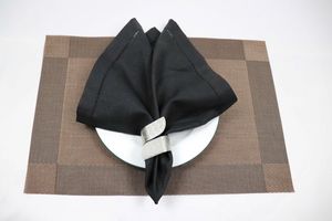 Nappe en lin de style boutique, faite à la main, carrée 50x50cm, ourlet simple, couleur et taille personnalisables - Product Image 5