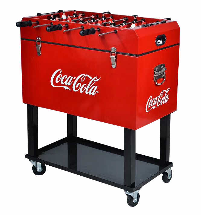 65L Foosball Game Table Metal Cooler