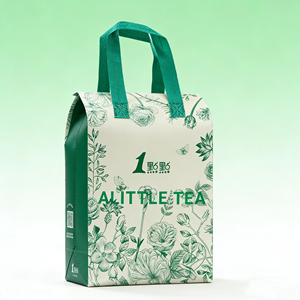 Bolsa Térmica Plegable Portátil para Bebidas, Personalizada para Entrega de Comida, Café, Té Boba, Desechable, Autoadhesiva, de Tela No Tejida - Product Image 1