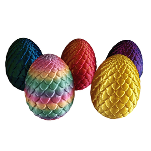 Juguete Creativo de Dragón Impreso en 3D para Huevos, Dinosaurio Clásico para Niños con Joya Láser de Color para Decoración - Product Image 1