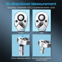 Clé Dynamométrique Numérique Professionnelle GOYOJO 1/2" 3/8", Outil de Réparation Vélo Voiture Bicyclette avec Sauvegarde de Données et Mesure de Force Précise