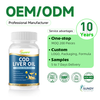 Capsules d'huile de foie de morue OEM/ODM 1000mg – Compléments alimentaires naturels pour adultes