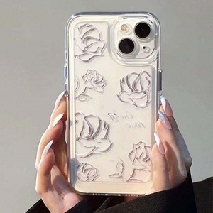 Grande rosa rosa stampa Shockproof spazio TPU Cover del telefono cellulare custodia per <span class=keywords><strong>Iphone</strong></span> 8 X Xr Xs 11 12 13 14 15 16 17 Pro Max - Product Image 6