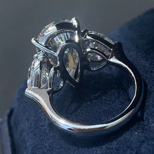 Bagues <span class=keywords><strong>de</strong></span> fiançailles en or 18 carats avec gouttes d'eau-<span class=keywords><strong>Bague</strong></span> <span class=keywords><strong>de</strong></span> <span class=keywords><strong>mariage</strong></span> en diamant cultivé en laboratoire avec diamant CZ - Product Image 2