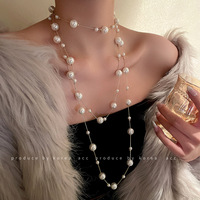 Collier de perles Super féerique, Style court, Design de Niche, chaîne de clavicule, chaîne de cavalier délicate