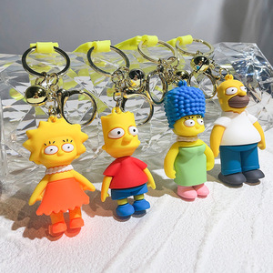 Porte-clés PVC Les Simpsons, pendentif en silicone, accessoire de sac, best-seller - Product Image 2