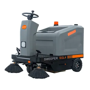 SGL4 Industrial Outdoor Electric Road Sweeper Plastic Ride-On Cleaning Machine with Motor Pump Floor Sweepers on Sale!