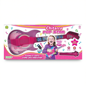 Guitare électrique Chitarra Pop Star 50 cm avec microphone et lumières pour enfants de 3 ans et plus - Product Image 2