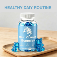 Gummies de biotine extra forte 6000 mcg pour la croissance des cheveux, des ongles et de la peau, véganes, pour adultes, bonbons mous