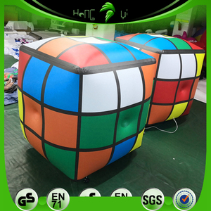 Globo Inflable LED con Forma <span class=keywords><strong>de</strong></span> Cubo Mágico, Modelo Personalizado, Cubo <span class=keywords><strong>de</strong></span> Rubik Iluminado Inflable, Cubo Inflable Colgante para Decoración <span class=keywords><strong>de</strong></span> Eventos - Product Image 3