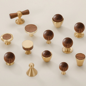 Vintage Brass Cabinet Pull Handle Distinctive New Chinese Style Wardrobe Furniture <strong>Knob</strong> - Product Image 1