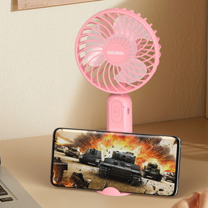 <b>Portable</b> Rechargeable Fan Pink <b>Table</b> Stand KSC 1510 - Product Image 3
