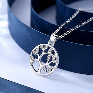 Familia feliz amor <span class=keywords><strong>del</strong></span> Día de la madre de plata 925 con esterlina chapados en rodio collar de joyas de plata - Product Image 3