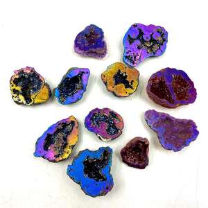 Cristallo Curativo all'Ingrosso Quarzo Aura Angelica Marocchino Geodi di <span class=keywords><strong>Agata</strong></span> Medaglia Lucidata Stile Floreale per Decorazione Casa - Product Image 5