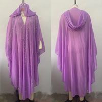 Robe longue à capuche ornée de strass et de perles, châle, cape, vêtement de culte, robe longue perlée, best-seller