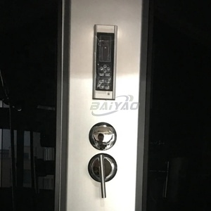 Bon marché Prix Doré <span class=keywords><strong>90x90</strong></span> Porte Coulissante Verre Transparent Salle De <span class=keywords><strong>Douche</strong></span> De Massage Cabines À Vapeur avec Cadre Brossé pour La Maison - Product Image 3