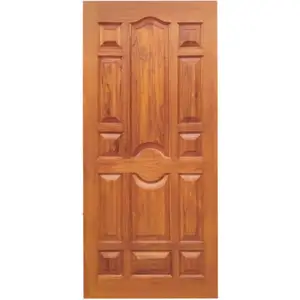 頑丈な木製ドア外部フロントドアモダンな木製バックエントリーフロントドアロー
