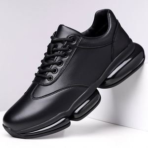 Wholesale Men's Casual Sports Leather Shoes Spring Autumn Ultra-Fine Fiber Safety <b>Boots</b> Low-Chest <b>Platform</b> Breathable Light - Product Image 3